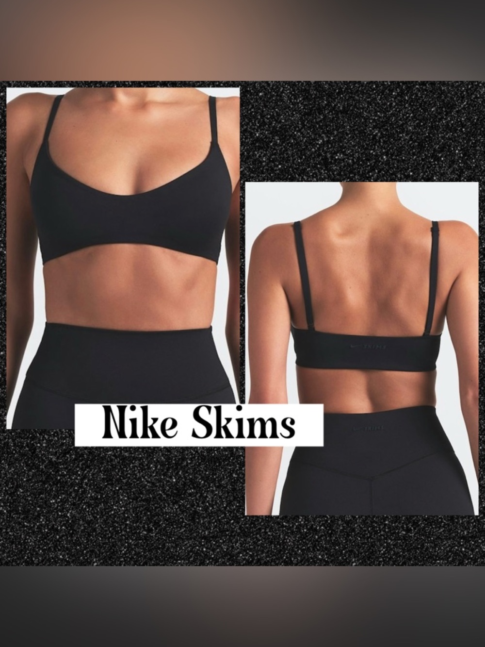 Nike Skims Micro Scoop Bra Obsidian